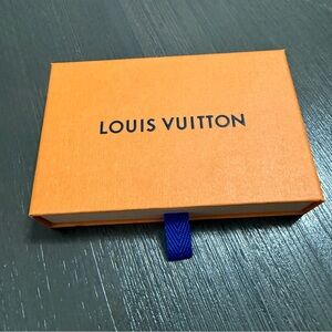 Louis Vuitton Vibrant Orange Empty Box with Blue Tab